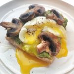 Avocado Mushroom Soft Boiled egg